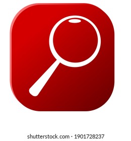 Search Icon On Red Background