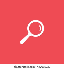 Search Icon On Red Background