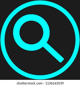 Search icon. One of set web icons with flat background
