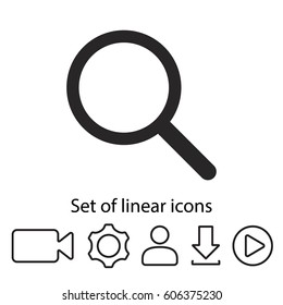 Search icon. One of set web icons