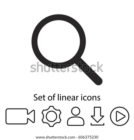Search icon. One of set web icons