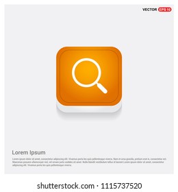 search icon Orange Abstract Web Button - Free vector icon