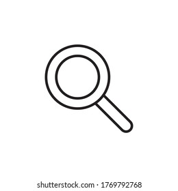 search icon outline design vector illustration black style. isolated on white background