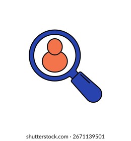 search icon outline editable stroke line drawing eps.
