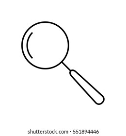 Search icon, outline thin line isolated vector sign symbol, on white background. Shopping elements. Can be used in logo, UI and web design
