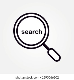 Search icon. search outline icon , vector symbol