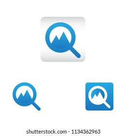 search icon with picture photo symbol. search web icon vector icon in various style 