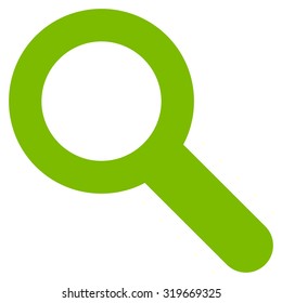Search icon from Primitive Set. This isolated flat symbol is drawn with eco green color on a white background, angles are rounded.