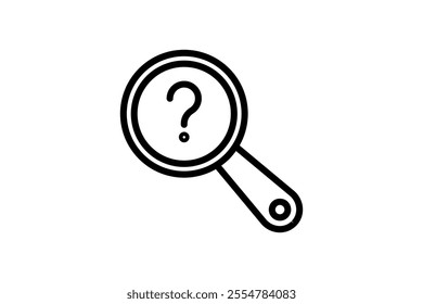 Search Icon with Question Mark icon. icon related to Search. suitable for web site, app, user interfaces, printable etc. line icon style. simple vector design editable