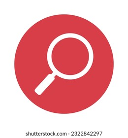 search icon with red round frame