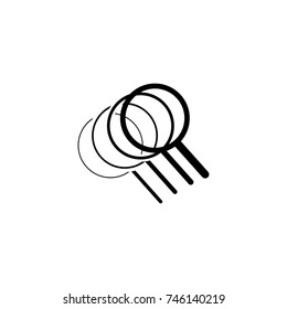 Search icon with reflection - vector illustration