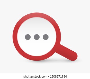 Search icon, SEO of big data symbol, web navigation sign, line style simple magnifier graphic element, magnifying glass logo template, isolated vector illustration.