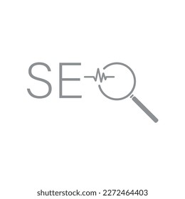 Search icon. Seo monitoring symbol. Vector illustration isolated on white background.