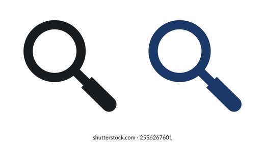 Search icon set in black and colored versions.