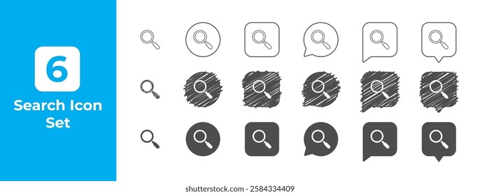 Search Icon Set Collection for UI UX Design