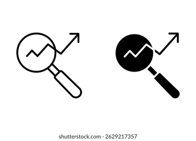 Search icon set. Containing magnifying glass, find, research, SEO and investigate icons. Solid icon collection. Vector illustration.
