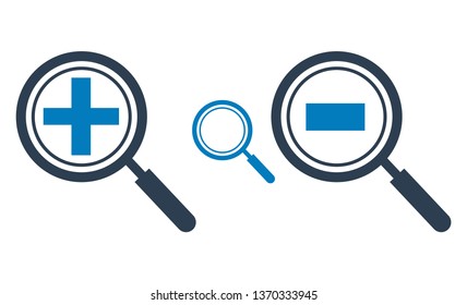 Search icon set. Flat style vector EPS.