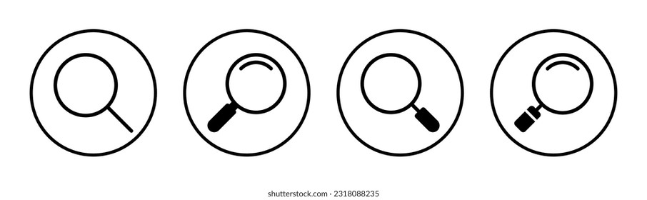 Search icon set illustration. search magnifying glass sign and symbol
