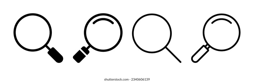 Search icon set illustration. search magnifying glass sign and symbol