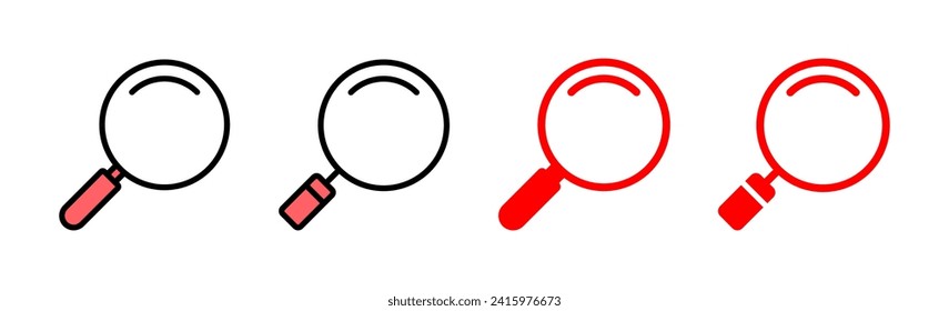 Search icon set illustration. search magnifying glass sign and symbol
