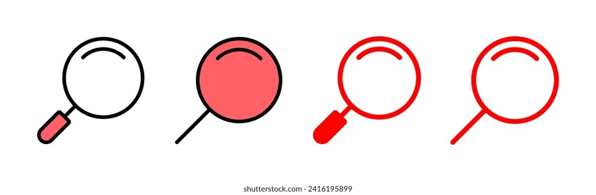 Search icon set illustration. search magnifying glass sign and symbol