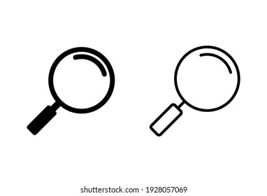 Search icon set. search magnifying glass icon
