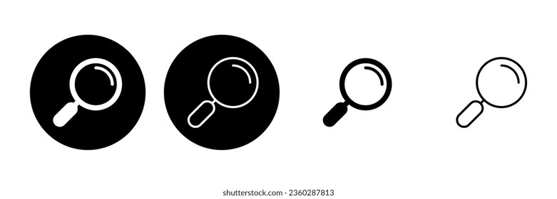 Search icon set. search magnifying glass icon