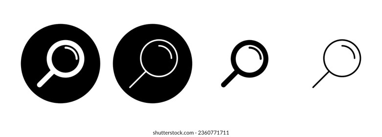 Search icon set. search magnifying glass icon