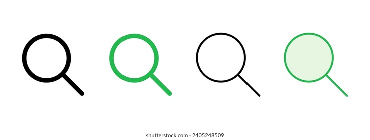 Search icon set. search magnifying glass icon