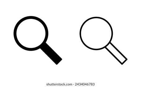 Search icon set. search magnifying glass icon