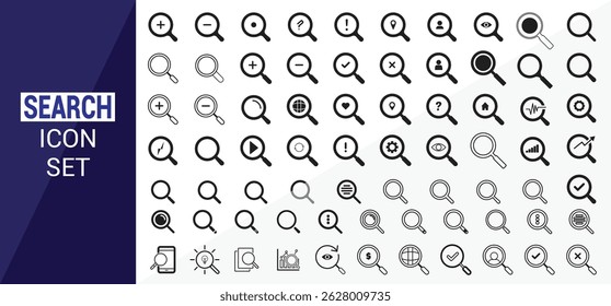 Search Icon Set Magnifying Glass Icons for Web and App Design