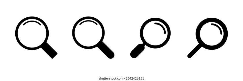 Search icon set. search magnifying glass icon
