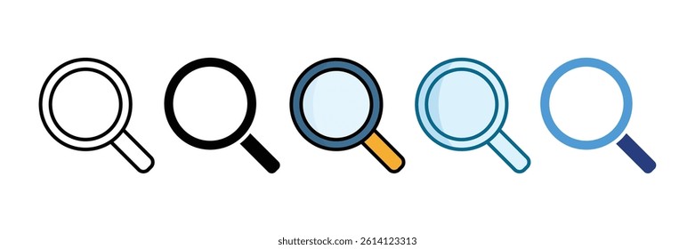 Search Icon Icon Set Multiple Style Collection