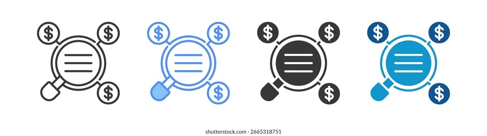 Conjunto de iconos de Búsqueda Colección de estilo múltiple