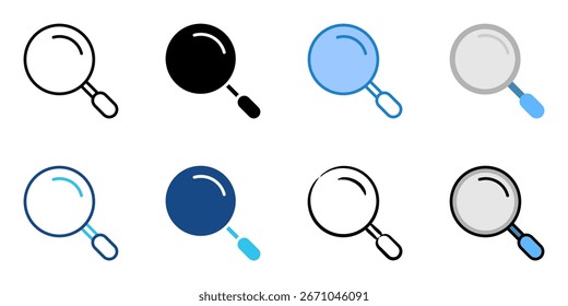search icon set multiple style collection 
