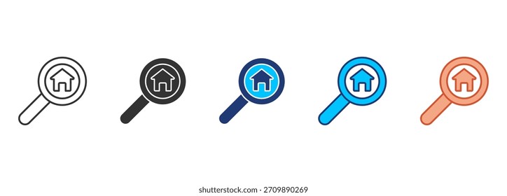 Search Icon Set Multiple Style Collection