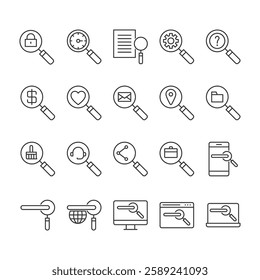 Search Icon Set Sign Symbol