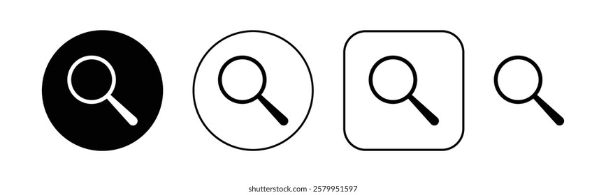 search icon set. simple find symbol. vector illustration.