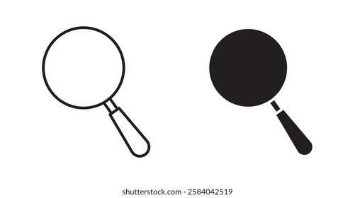 Search icon set in thin line. vector illustrations for web