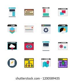 search icon set. vector set about browser and file icons set.