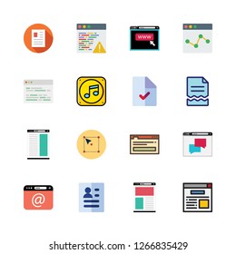 search icon set. vector set about select, browser, curriculum and file icons set.