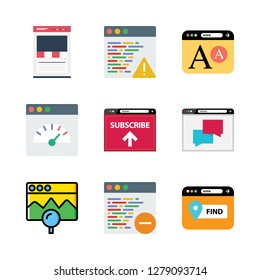 search icon set. vector set about browser icons set.