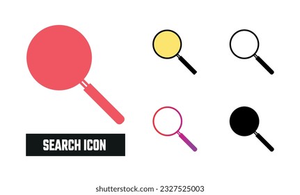 Search Icon Set Vector Illustration