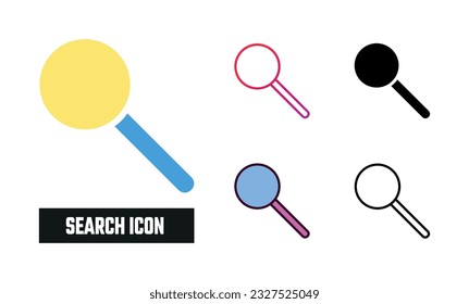 Search Icon Set Vector Illustration