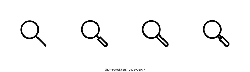 Icono de búsqueda conjunto de ilustraciones vectoriales para aplicaciones web, ui y móviles
