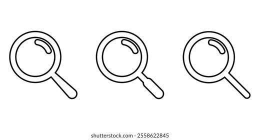 Search icon set. Vector illustration.