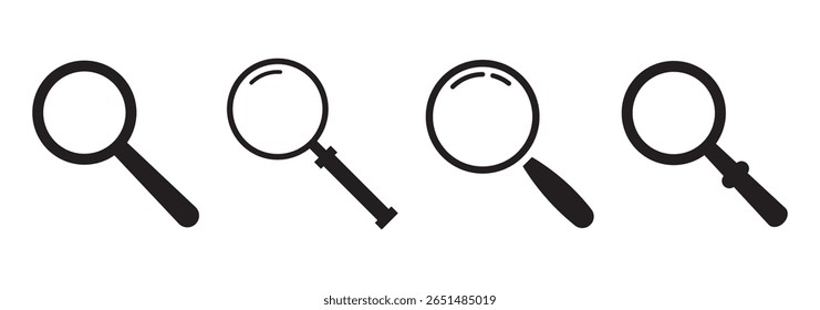 Search icon set. Vector illustration, EPS10