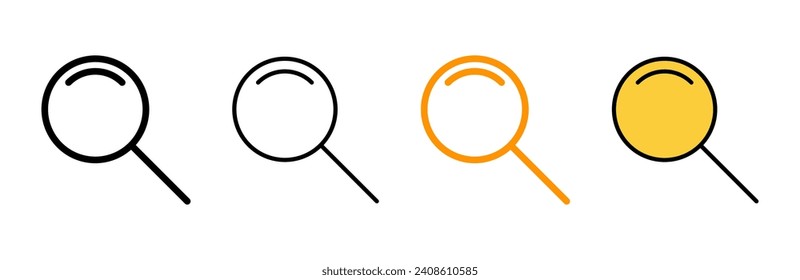 Search icon set vector. search magnifying glass sign and symbol