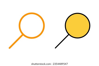 Juego de iconos de búsqueda para aplicaciones web y móviles. signo y símbolo de la lupa de búsqueda