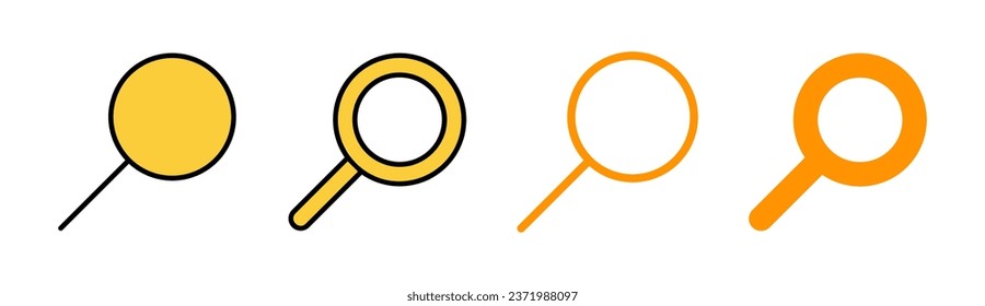 Search icon set for web and mobile app. search magnifying glass sign and symbol